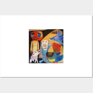 Man and Animals - Karel Appel Posters and Art